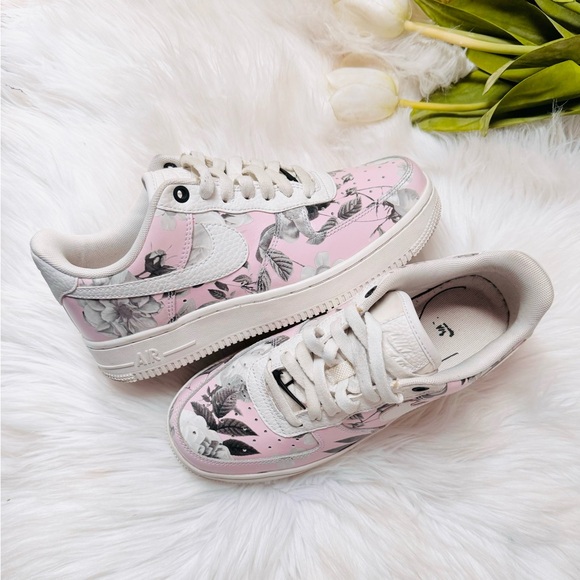 Nike Shoes - Nike Air Force 1 Pink Floral Sneakers